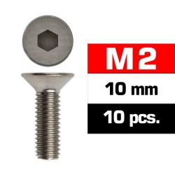 Tornillo avellanado M2x10 mm x10 uds.