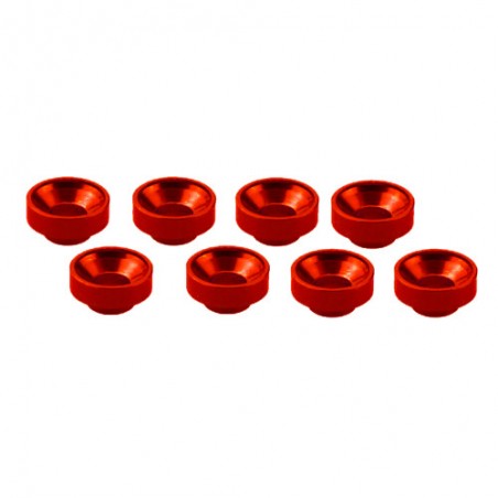 Arandelas Aluminio Rojo para Servo x8 uds.