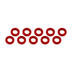 Aluminum Shim 3x6x1 mm Red x10 pcs