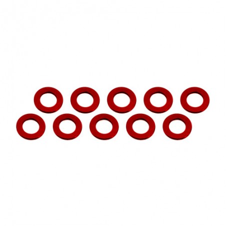 Aluminum Shim 3x6x0,5 mm Red x10 pcs