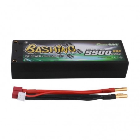 Gens Ace Bashing 5500mAh 7.4v 50C banana 4.0 mm Hardcase LiPo