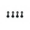 Screw M5x10 + Nut nylon black 4+4