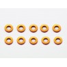 Arandelas aluminio 3x6x1mm Naranja x10 uds.