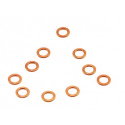 Arandelas 4x6x1mm Aluminio naranja x10 uds.