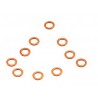 Arandelas 4x6x1mm Aluminio naranja x10 uds.