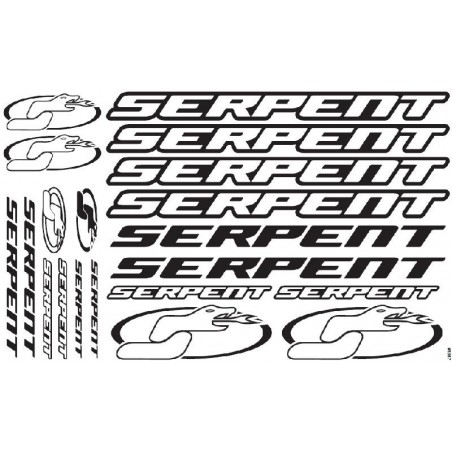 Decal Serpent Black - White 1/8 x2 pcs