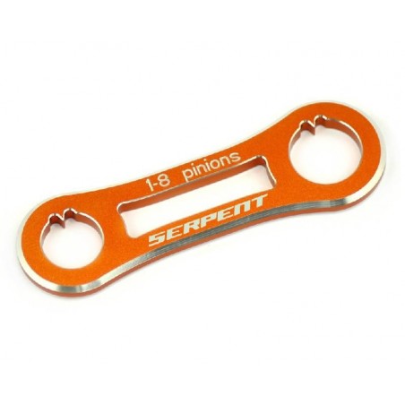 Llave Serpent piñones centax 1/8 pista Aluminio Naranja