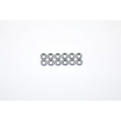 Arandela aluminio M3. 12 unidades.Serpent