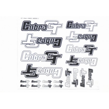 Decal sheet S811 GT black and white x2 pcs
