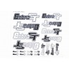Decal sheet S811 GT black and white x2 pcs