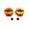 Hexagonos rueda 0mm Offset Aluminio naranja x2 uds.