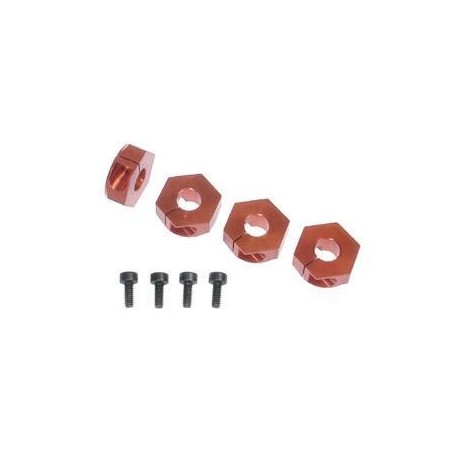 Wheel hexagon Aluminum Orange x4 pcs