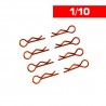 Body clips 1/10 Orange L + R x8 pcs