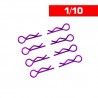Body clips 1/10  Purple L + R x8 pcs