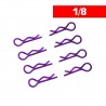Body clips 1/8 Pruple L + R x8 pcs