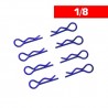 Body clips 1/8 Blue L + R x8 pcs