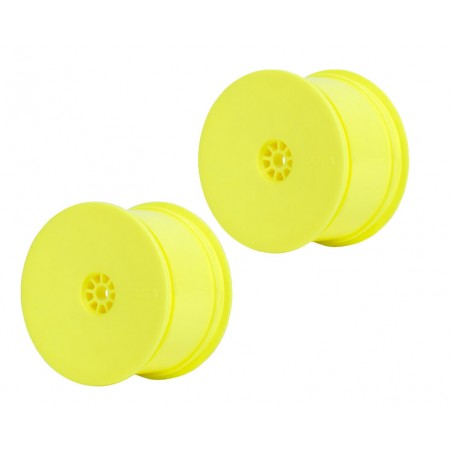Llantas traseras AKA Buggy 1/10 HEXLITE 2WD - 4x4 Amarillas x2 uds.