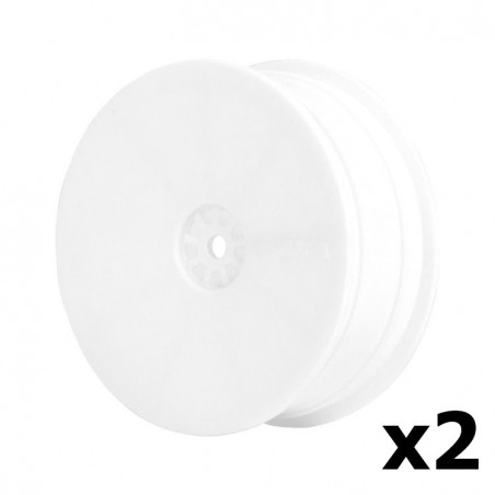 Llantas delanteras AKA Buggy 1/10 HEXLITE 4x4 Blancas x2 uds.