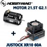 Combo system Hobbywing XR10 G3 Justock + 21.5T G2.1 Black