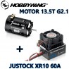 Combo brushless Hobbywing XR10 G3 Justock + Motor 13.5T G2.1