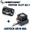Combo system Hobbywing XR10 G3 Justock + 10.5T G2.1 Black