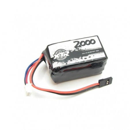 LiFe Battery 6.6v XTR receiver 2000mAh Hump Square