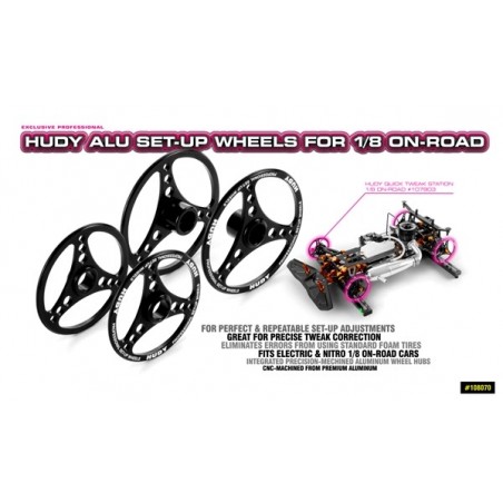 Ruedas aluminio Hudy Setup 1/8 On Road