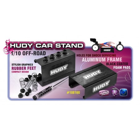 Soporte plataforma Hudy coche 1/10 Off Road