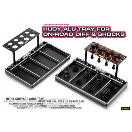 Hudy Aluminum Tray for On Road differentials and shock