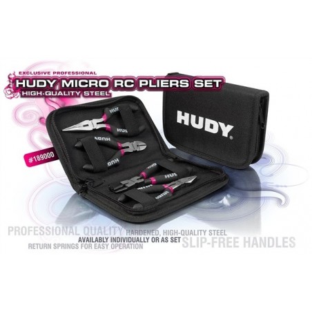 Hudy Micro Rc Pliers Set + Carrying Bag