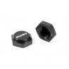 Hudy Aluminum Wheel nut with cover - Ribbed x2 pcs