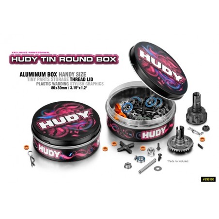Hudy Tin Round box 80x30mm