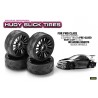 Ruedas Hudy 1/10 Slick Negras x4 uds.