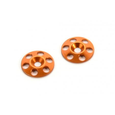 Hudy Aluminum rear wing shim Orange x2 pcs