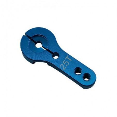 Aluminum clamping servo horn Blue 25T - 35mm