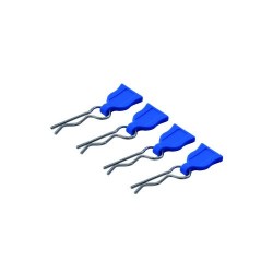 Body clips w/ easy pull rubber tabs Blue x4 pcs