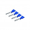 Body clips w/ easy pull rubber tabs Blue x4 pcs