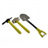 1/10 Crawler metal hammer pickaxe and shovel set Yellow