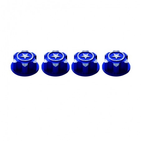 Traxxas 17mm covered wheel nut Blue x4 pcs
