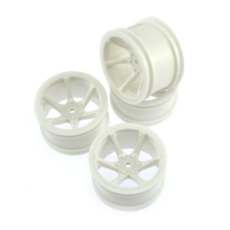 11274W Mini ST 6-Spoke Wheel Set White x4 pcs