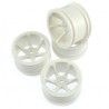 11274W Mini ST 6-Spoke Wheel Set White x4 pcs