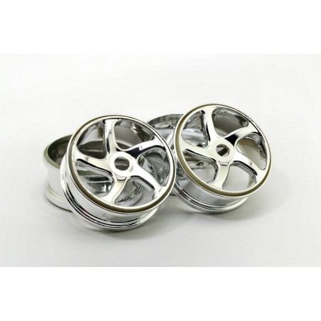 224058S Wheels Silver On Road 1/10 HoBao
