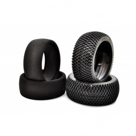 89154 L-Pattern Tire + Foam Insert Black x2 pcs