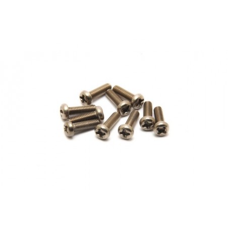 22201 Titanium round head screw 3x10mm x10 pcs