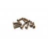 22201 Titanium round head screw 3x10mm x10 pcs