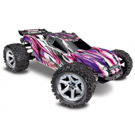 Traxxas Rustler 4X4 VXL TQi TSM sin bat. carg. Rosa