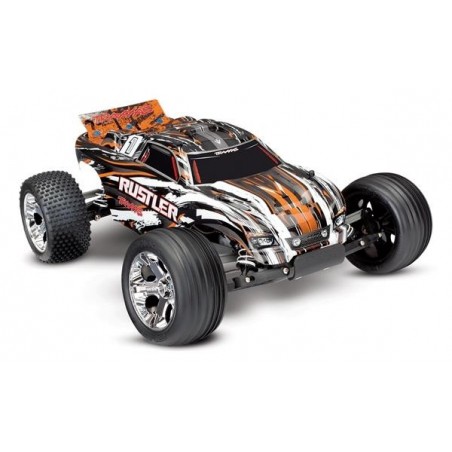 Traxxas Rustler XL-5 TQ sin bat. carg. Naranja