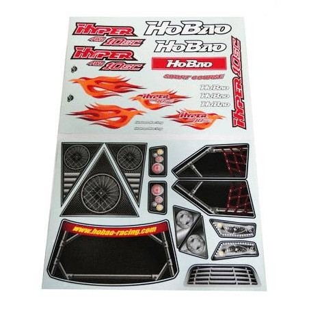 11037 Decals for clear body Hyper 10SC