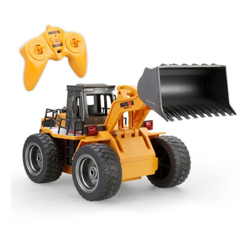 Bulldozer Télécommandé HUINA 1520 - Échelle 1:18, 2.4GHz, 6 Canaux, 2WD, Pour Enfants Et Adultes | Jouet RC De Chantier