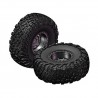RGT18139 - 2.2 Inch preglued Tire and Wheel set Blac x2 pcs